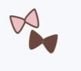 ➰ 8025ac22 fiocco, nastro, carino, rosa, marrone, accessorio telegram sticker