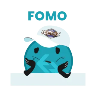 🥺 9ced38a1 FOMO FOMO, miedo a perderme algo, emocional, expresión, dibujo animado telegram sticker