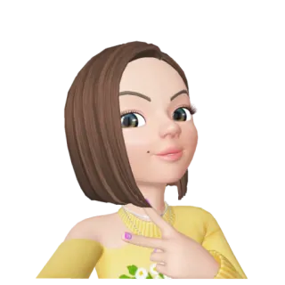 ✌️ 0976b6c7 Avatar, Vrouw, Vrede, Cartoon, Sticker telegram sticker