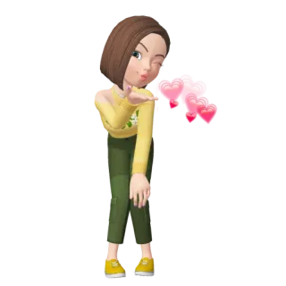 😘 636f3437 hart, kus, knipoog, liefde, genegenheid telegram sticker