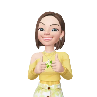 👍 da9d8dc0 duim omhoog, positief, avatar, schattig, glimlachend telegram sticker