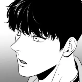 🍸 2045c4db uomo, monocromatico, ritratto, viso, maschio, disegno, persona, illustrazione telegram sticker