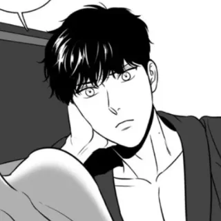 🍾 9887e456 uomo, anime, manga, illustrazione, ritratto telegram sticker