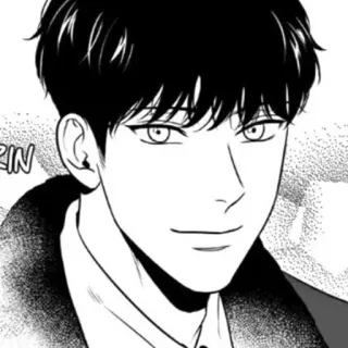 💸 ea41a456 uomo, monocromatico, ritratto, faccia, espressione, orecchino telegram sticker