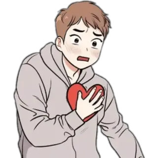 🥰 82c55512 アニメ, ハート, 愛, 照れ, 可愛い whatsapp sticker