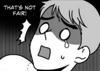 😰 81dc06c7 THAT'S NOT FAIR! Anime, Manga, Llorando, Triste, Injusto, Molesto telegram sticker