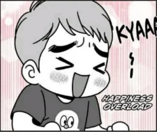 😍 a3864d18 KYAAA HAPPINESS OVERLOAD felicidad, sobrecarga, emocionado, manga, dibujo animado, alegre, lindo telegram sticker