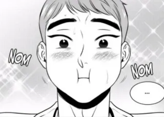 😋 c8aeb6ed NOM Anime, Manga, Comiendo, Ñam ñam, Lindo, Cara, Expresiones telegram sticker