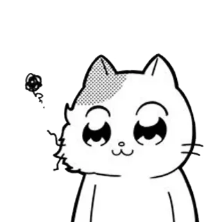 🐱 40f54faf mèo, anime, manga, dễ thương, nhãn dán, kawaii, động vật telegram sticker