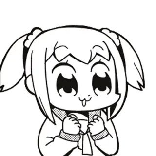 😃 480dfe8a Popuko Pop Team Epic popuko, pop team epic, anime, manga, dễ thương, meme telegram sticker