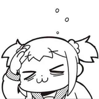 😩 4a413566 anime, cô gái, bối rối, kiệt sức, phim hoạt hình, manga telegram sticker