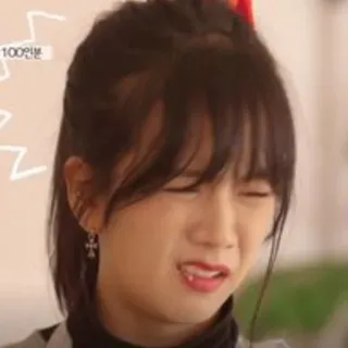 😒 9eb6053e 100인분 woman, face, expression, disgust, asian, person telegram sticker