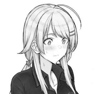 😳 23747136 动漫, 漫画, 女孩, 角色, 插画, 艺术 whatsapp sticker