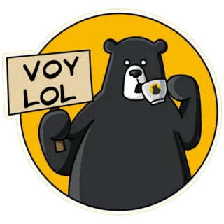 🙂 7d43d82c VOY LOL หมี, สัตว์, ป้าย, สเปน, 555, Voy, ตลก telegram sticker