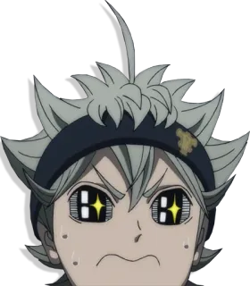 😥 f12f995f Asta Black Clover animé, manga, Asta, Black Clover, drôle, expression, excité telegram sticker