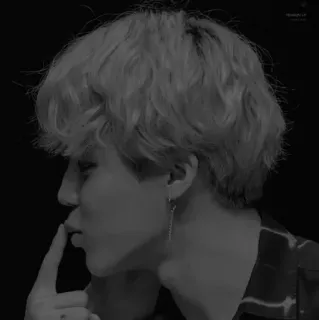 🖇 d85474fd pria, orang, profil, anting, jari, bibir, rambut whatsapp sticker