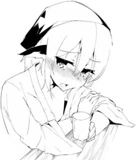 😍 8891a426 애니메이션, 엘프, 귀여운, 카와이, 만화, 홍조, 음료 telegram sticker