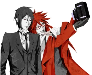 📸 517e7cc7 Sebastian Michaelis Black Butler Anime, Manga, Black Butler, Sebastian, Grell, Grell Sutcliff telegram sticker