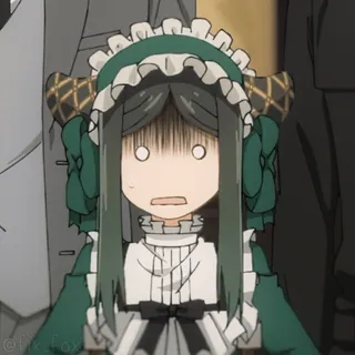 😨 2afa0645 anime, zszokowany, pokojówka, manga, zaskoczony, kreskówka telegram sticker