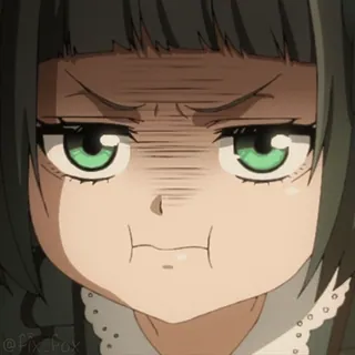 😡 4cde002e @Fix_Fox Anime, Manga, Dziewczyna, Zła, Wyraz twarzy, Poirytowana, Rozdrażniona telegram sticker