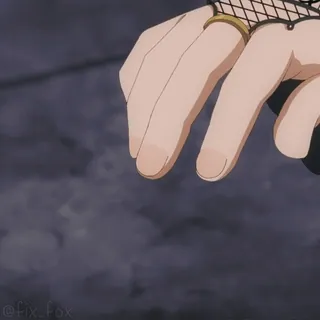 😏 a4b71f50 @fix_fox ręka, palce, anime, akcesorium, gest telegram sticker