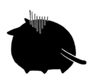 😣 3726918a ขาวดำ, การ์ตูน, สัตว์, เงา, นามธรรม whatsapp sticker