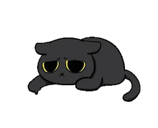 🐾 75afecc1 cat, sad, cartoon, cute, animal, pet, meme, funny telegram sticker