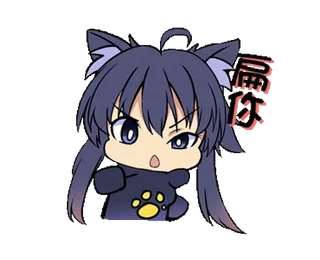 🤜 429361d1 屌你 Anime, Hoạt hình, Mèo gái, Chibi, Dễ thương, Furry telegram sticker