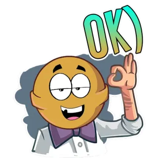 👌 6403ab5f OK ok, emoji, sticker, cartoon, approval telegram sticker