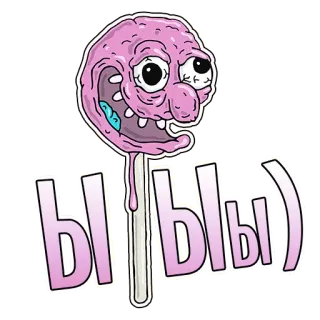 🤪 648cad6d ЫЫЫЫ) cartoon, weird, grotesque, bubblegum, candy, russian telegram sticker
