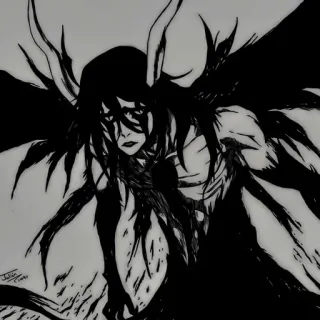 🌟 268a189f Ulquiorra Cifer Bleach 애니메이션, 블리치, 울키오라, 시퍼, 악당, 만화, 어둠 whatsapp sticker