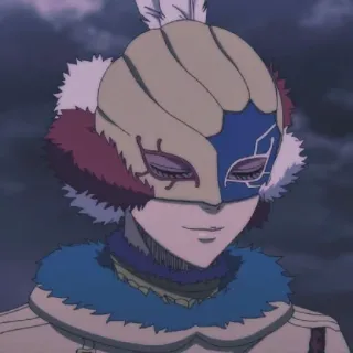 🖤 431542c5 William Vangeance Black Clover Anime, William Vangeance, Black Clover, Karakter, Bertopeng, Penyihir telegram sticker