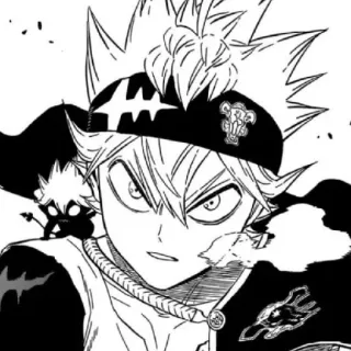 🖤 8a0b992d Asta Black Clover Anime, Manga, Black Clover, Asta telegram sticker