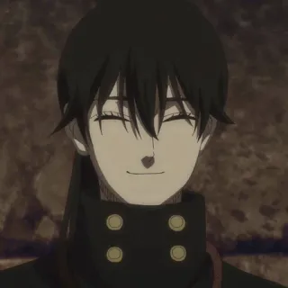 🌟 0d16fc16 anime, postać, uśmiech, czarne włosy telegram sticker