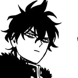 🌟 0d81fd5a Anime, Manga, Postać, Czarno-biały, Portret telegram sticker