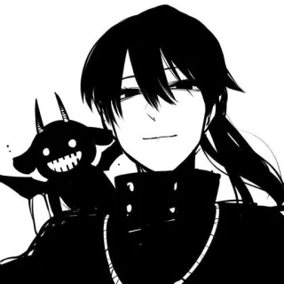 🌟 16527fc2 Anime, Postać, Demon, Mroczny, Sztuka, Naklejka telegram sticker