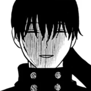 🌟 24331954 Anime, Manga, Portret, Czarno-białe telegram sticker