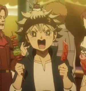 🌟 9457922c Asta Black Clover Anime, Asta, Black Clover, Postać, Manga telegram sticker