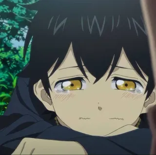 🌟 94dab0e8 anime, smutny, płaczący, chłopak telegram sticker