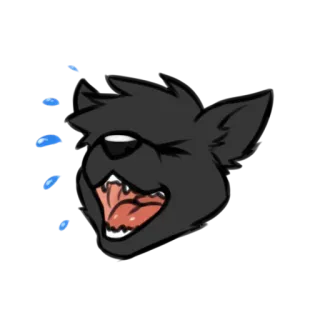 😆 5ce21446 binatang, menangis, sedih, kartun, serigala, emosi, anjing telegram sticker