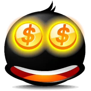Black Emoji @stickersb2b telegram stickers