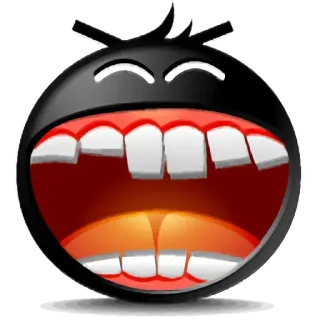 🌚 14c975ef tertawa, emoji, lucu, mulut, gigi, komik telegram sticker