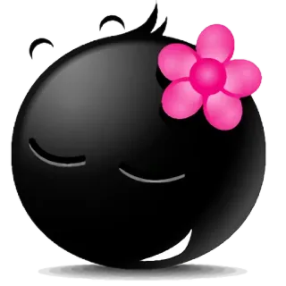 Black Emoji @stickersb2b telegram stickers