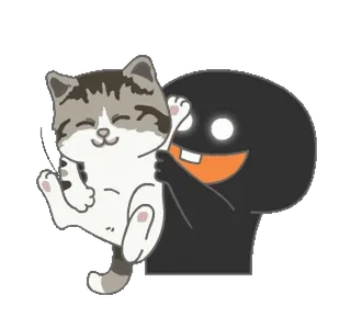 🐾 6560a5db gatto, mostro, carino, giocoso, adesivo, cartone animato, animale domestico, animale whatsapp sticker