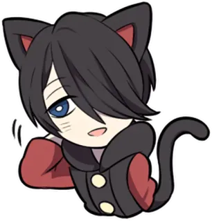😅 0e94fba8 动漫, 猫, 猫娘, 卡通, 可爱, Q版, 漫画 telegram sticker