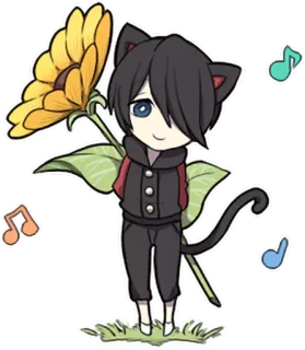 🌻 2761f050 动漫, 猫, 花, 音乐, 可爱, 卡哇伊, 艺术 telegram sticker