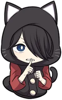 🤐 35066acf 猫, 动漫, Q版, 卡哇伊, 可爱 telegram sticker