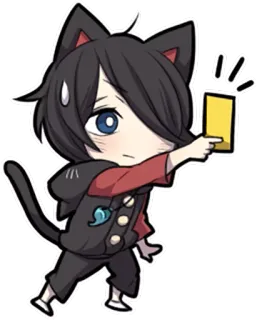 🏁 c36a9104 Q版, 动漫, 猫耳, 黄牌, 卡哇伊 telegram sticker