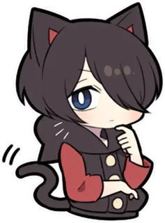 🤔 c94b679e 猫, アニメ, ちびキャラ, かわいい, ステッカー, 漫画 telegram sticker