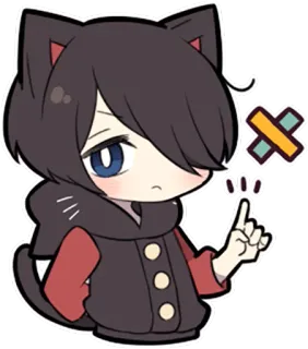 ☝ fd9c6ffd アニメ, 猫, ちび, ステッカー, 可愛い telegram sticker